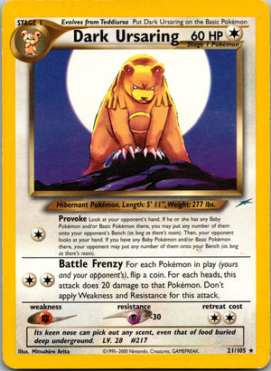 2002 Neo Destiny 021/105 Dark Ursaring LP