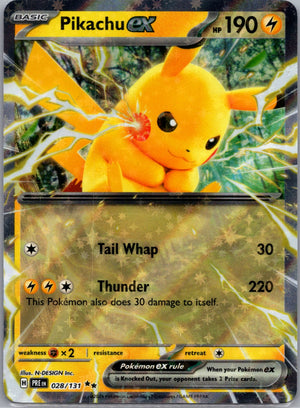 Pikachu ex Holofoil Double Rare SV: Prismatic Evolutions 028/131 NM