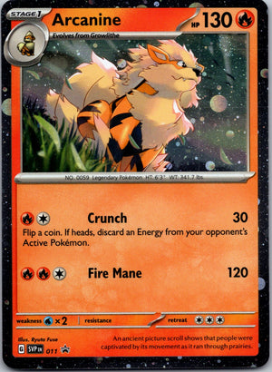 2023 SV: Scarlet & Violet Promo Cards 011 Arcanine NM