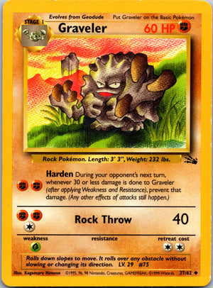 2000 Fossil 37/62 Graveler Uncommon A306