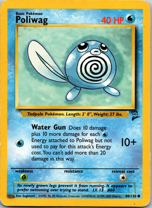 1999 Base Set (Shadowless) 059/102 Poliwag LP