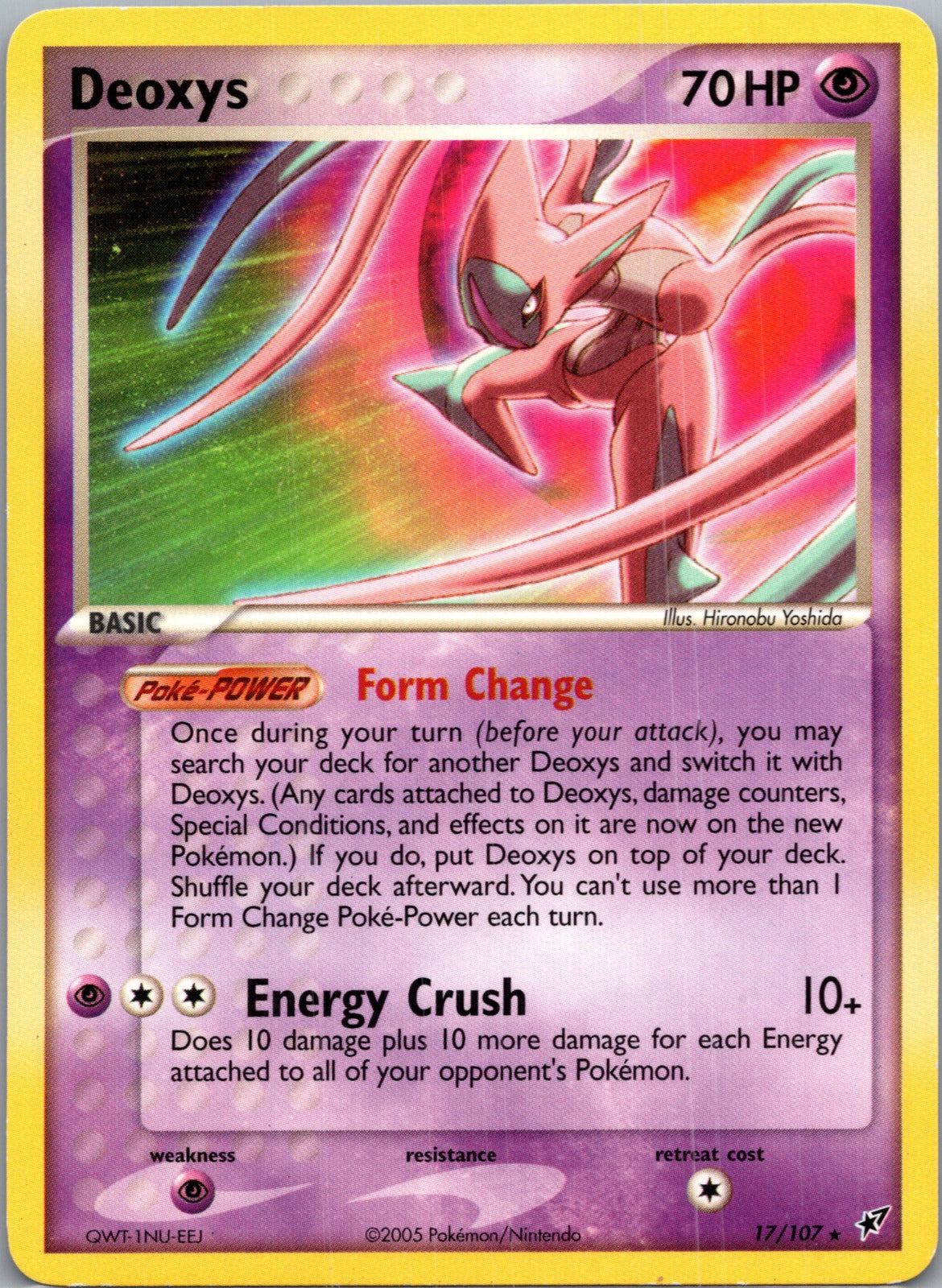2005 Deoxys 17/107 Deoxys (Attack Forme) LP  P1