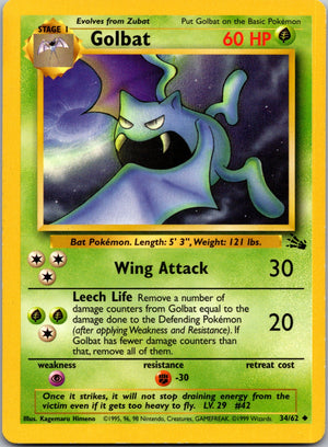 1999 Fossil 34/62 Golbat Uncommon M231