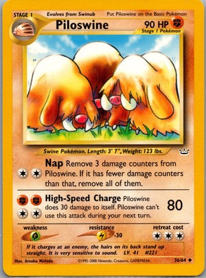 2001 Neo Revelation 36/64 Piloswine LP