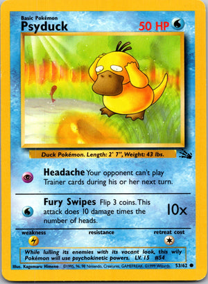 1999 Fossil #53/62 Psyduck Common B274