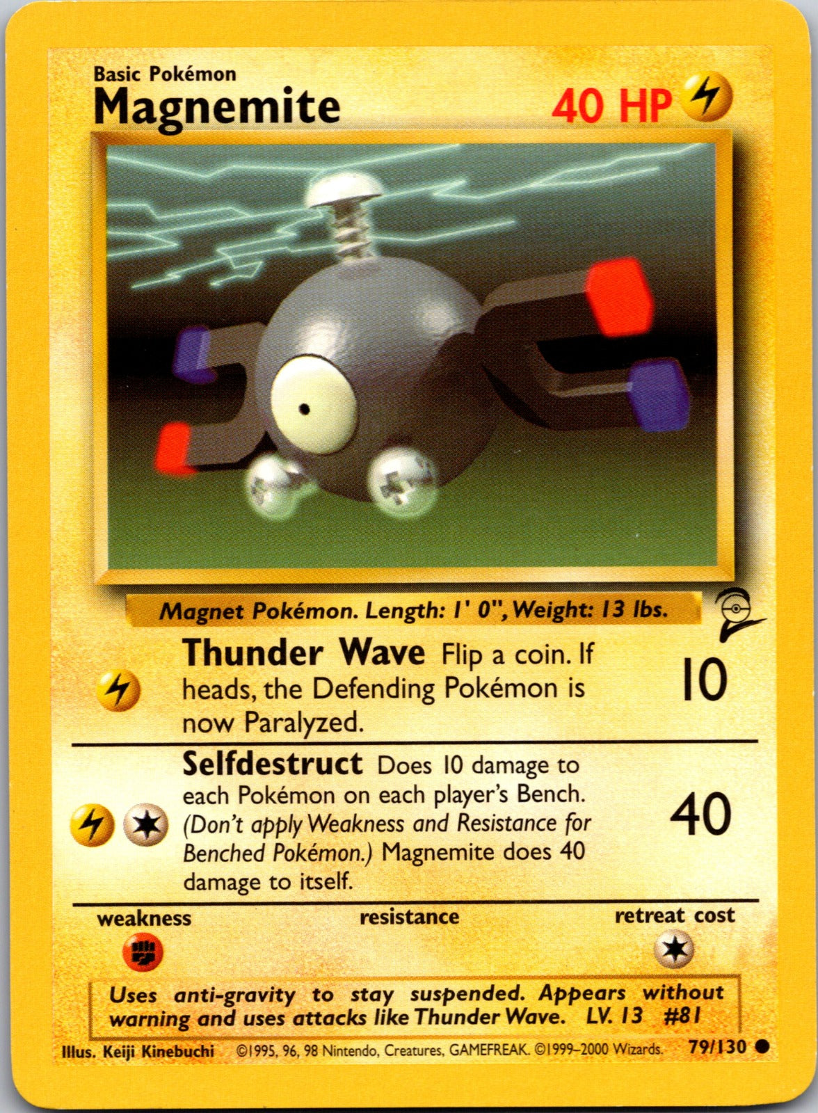 2000 Base Set 2 079/130 Magnemite LP
