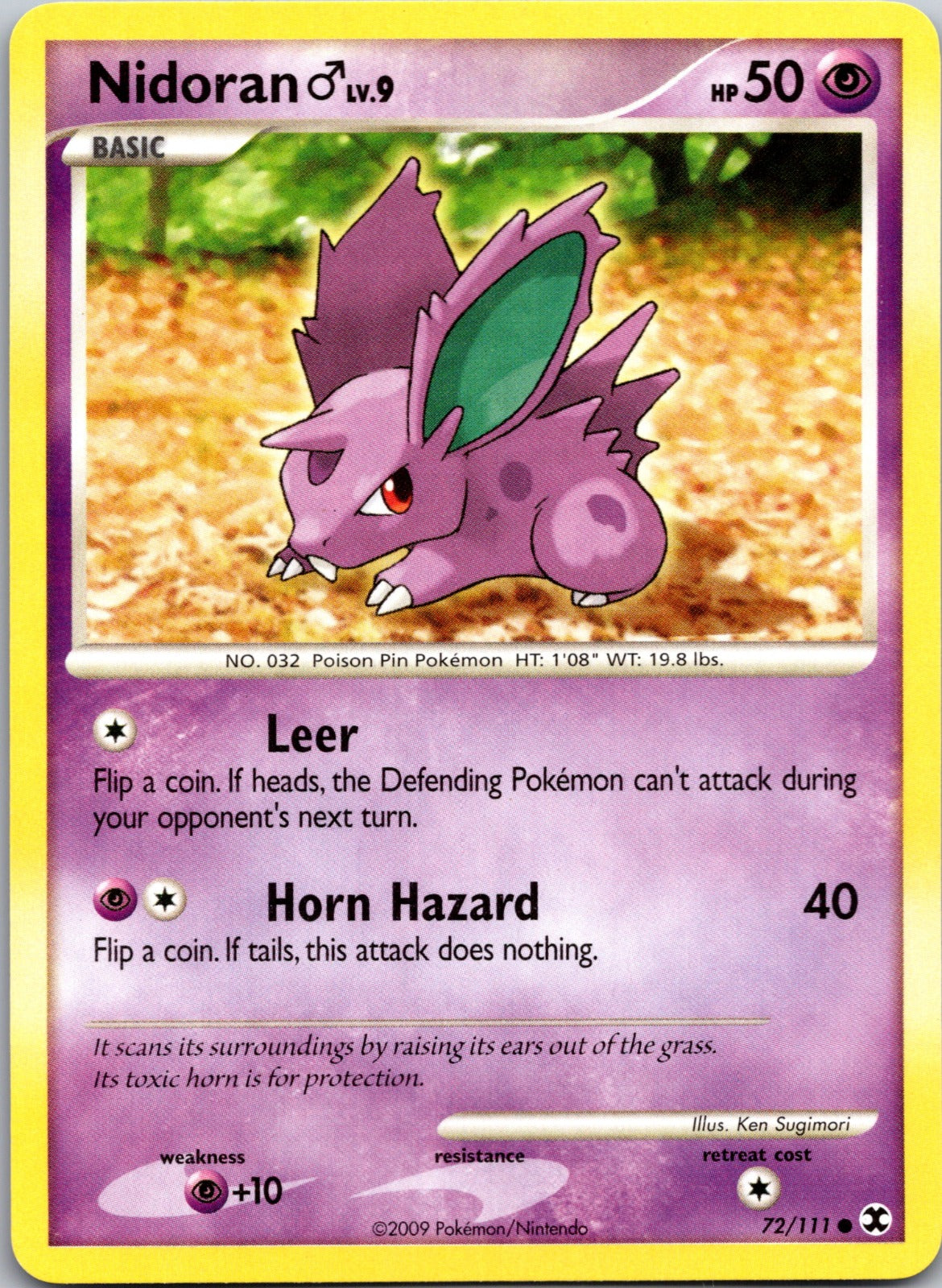 2009 Rising Rivals 72/111 Nidoran M LP Y297