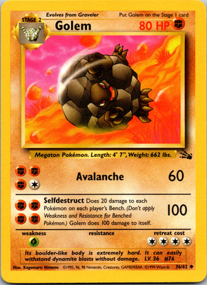 2000 Fossil 36/62 Golem Uncommon A320