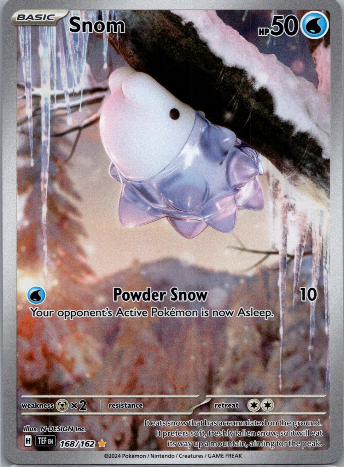 Snom Holofoil Illustration Rare SV05: Temporal Forces 168/162 NM