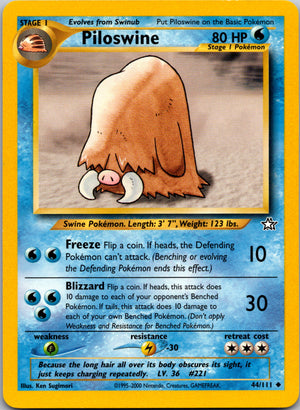 2000 Neo Genesis 044/111 Piloswine Uncommon A222