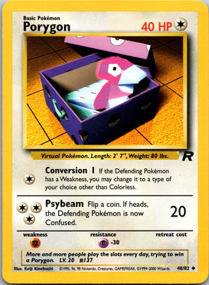 2000 Team Rocket 45/83 Porygon Uncommon C118