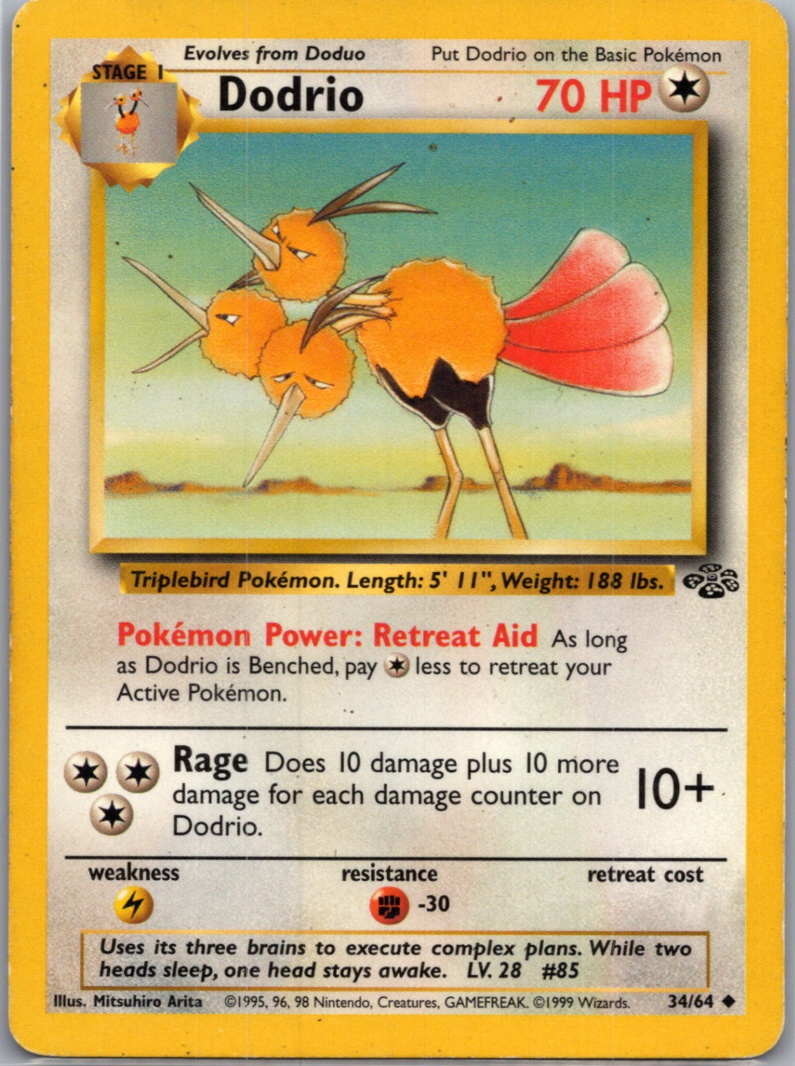 Base Set 2 037/130 Dodrio Uncommon NM