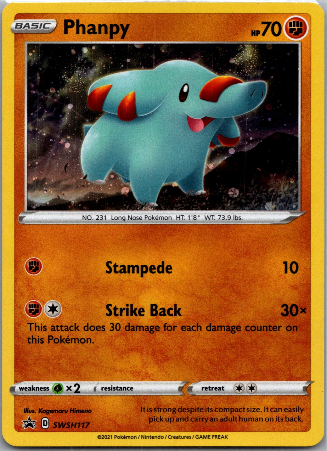 2021 SWSH: Promo SWSH117 Phanpy Cosmos Holo D194