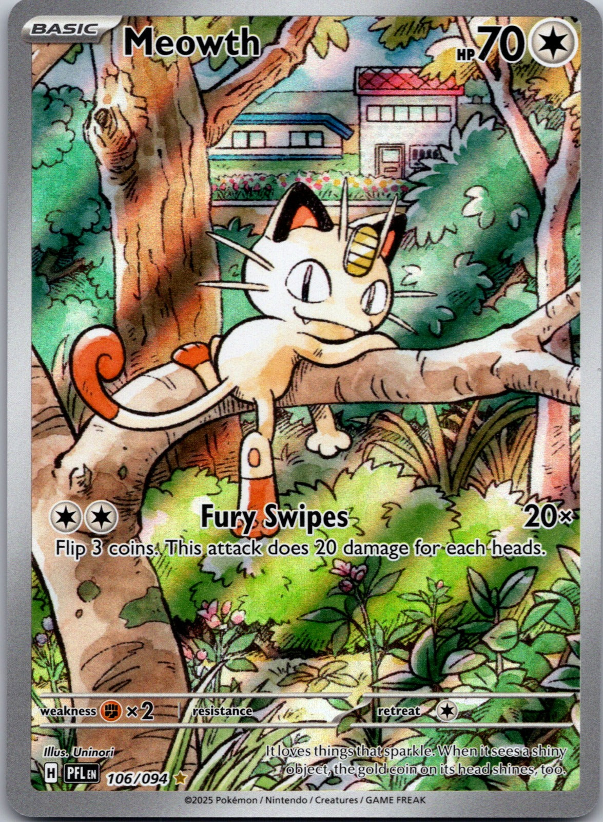 2025 Meowth ME02: Phantasmal Flames 106/094 NM