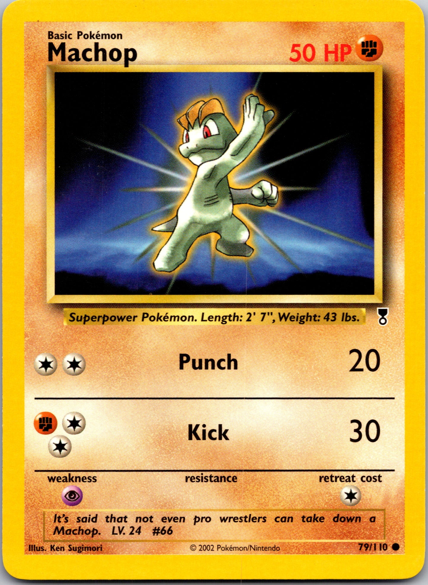 2002 Legendary Collection 079/110 Machop Common A189