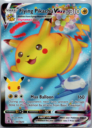 Flying Pikachu VMAX Holofoil Ultra Rare Celebrations 007/025 NM