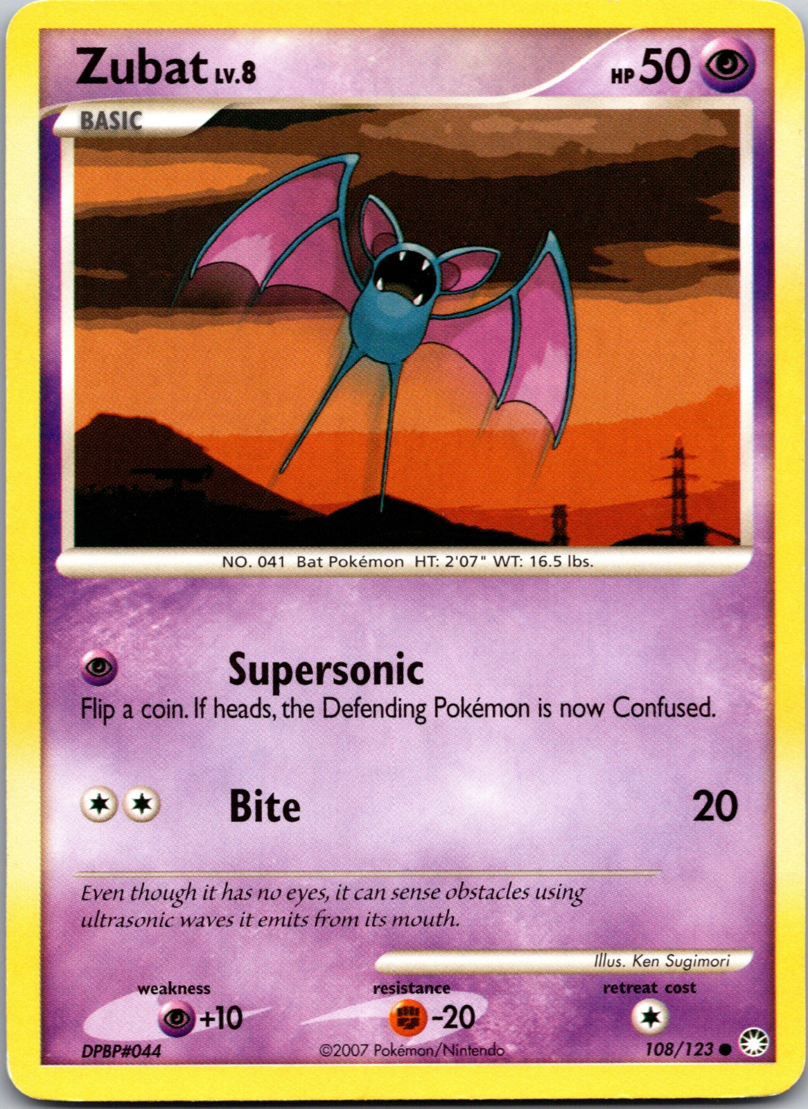 2007 Mysterious Treasures 108/123 Zubat LP