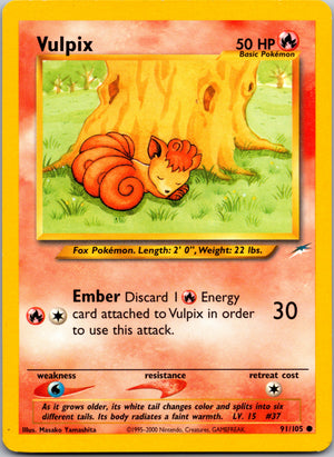 2002 Neo Destiny 091/105 Vulpix Common A77