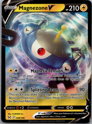 SWSH11: Lost Origin 056/196 Magnezone V Ultra Rare NM