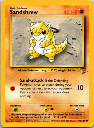 2002 Legendary Collection 091/110 Sandshrew LP