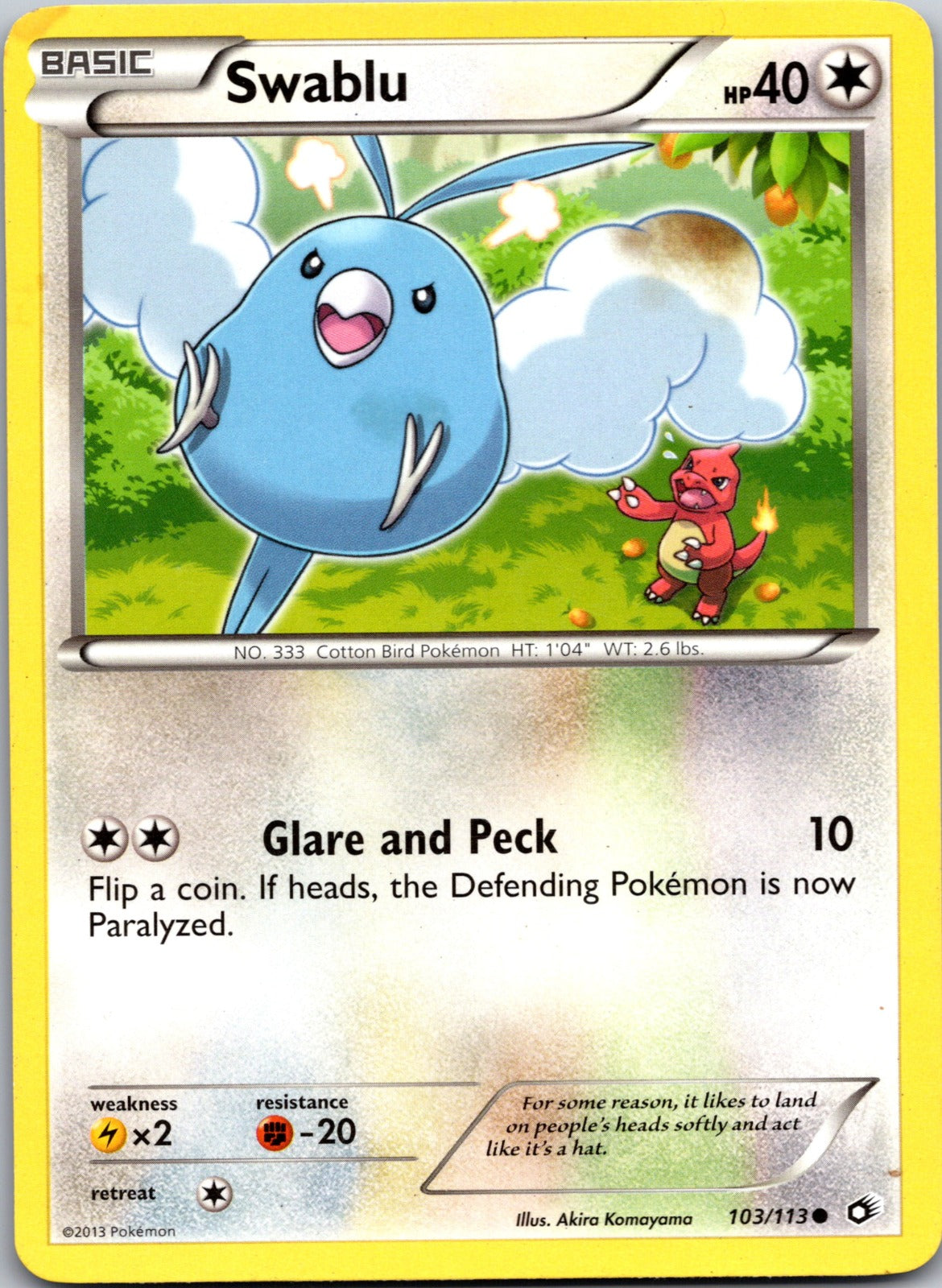 2013 Legendary Treasures 103/113 Swablu LP