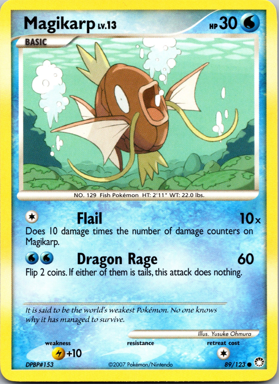 2007 Mysterious Treasures 89/123 Magikarp LP