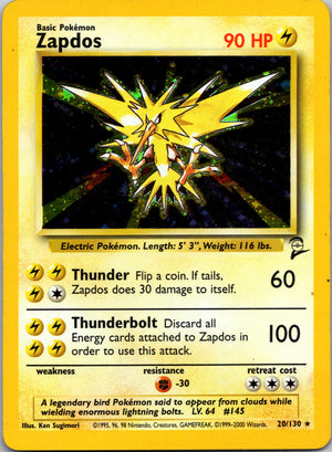 2000 Base Set 2 020/130 Zapdos LP