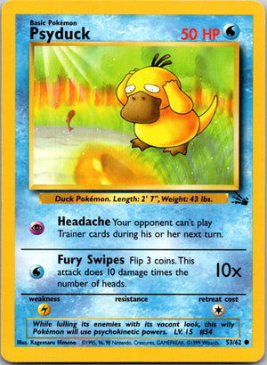 1999 Fossil #53/62 Psyduck Common B278