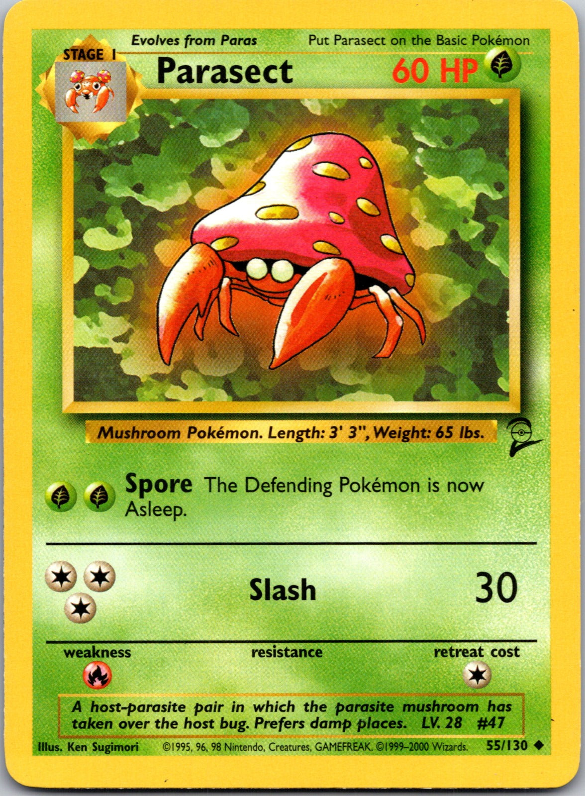 2000 Base Set 2 055/130 Parasect LP