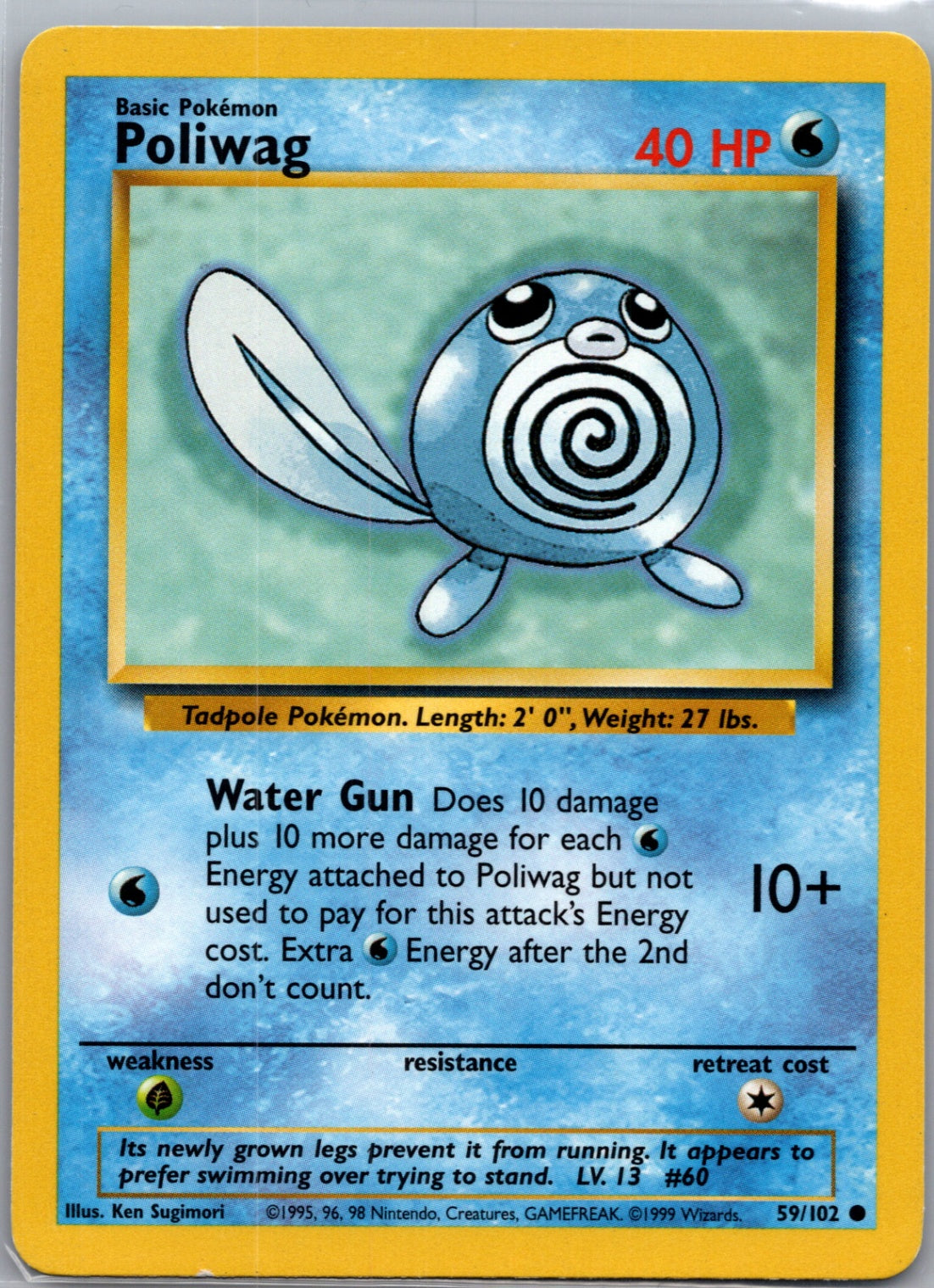 1999 Base Set  059/102 Poliwag Common M71