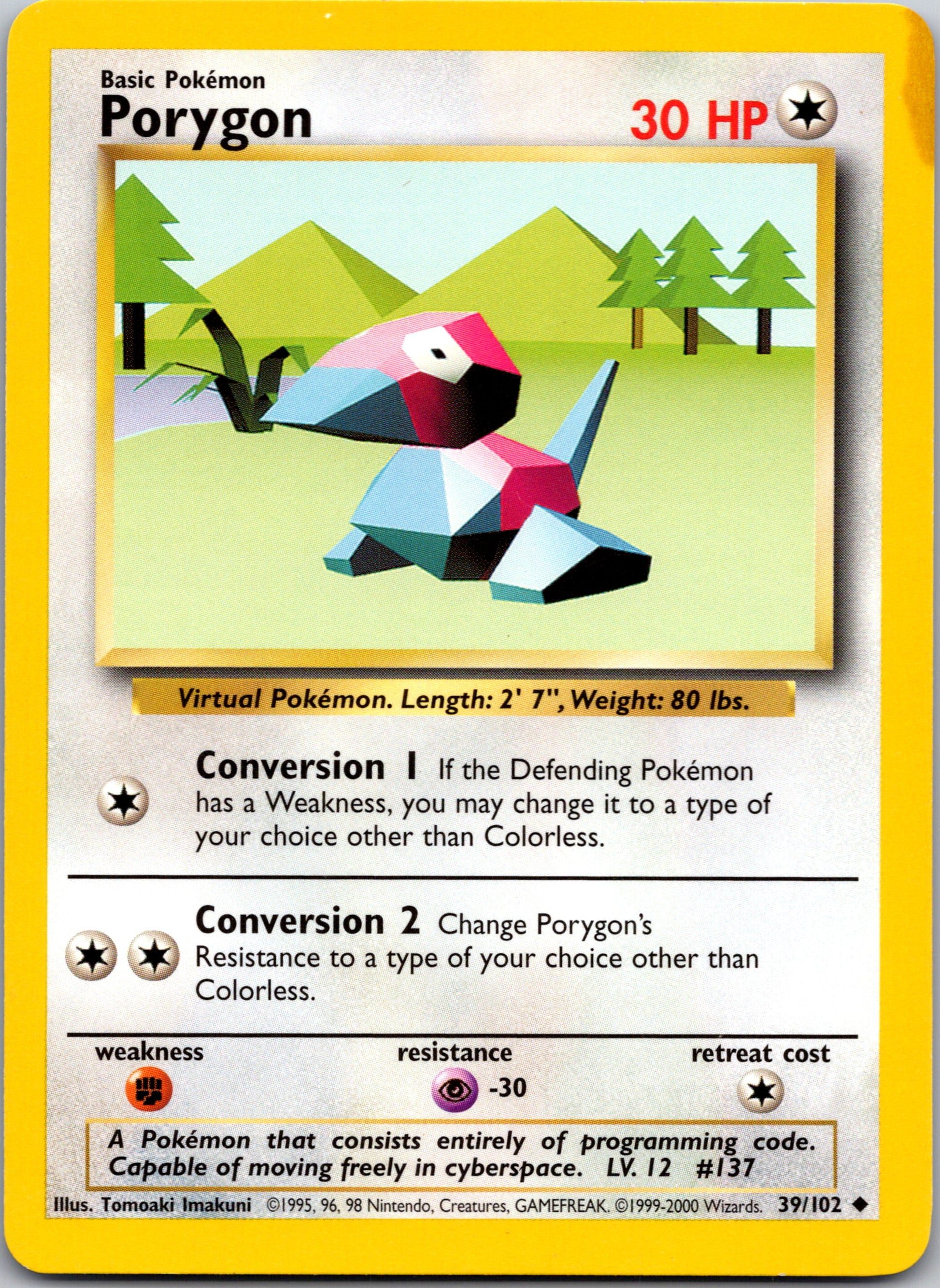 1999 Base Set 039/102 Porygon Uncommon A111