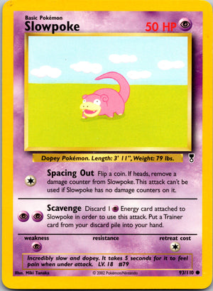 1999 Fossil 55/62 Slowpoke Common A171