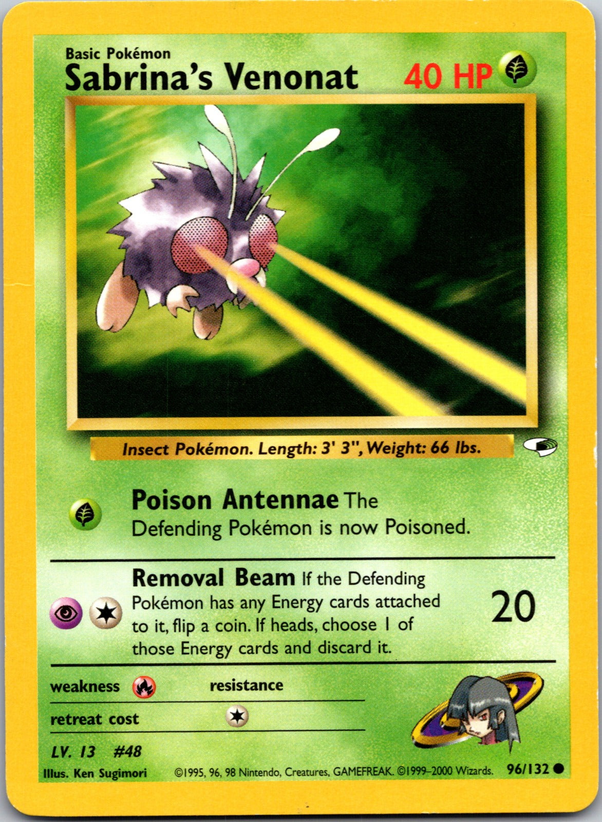 2000 Gym Heroes 096/132 Sabrina's Venonat MP