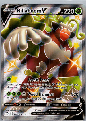 2021 Shining Fates SV105/SV122 Rillaboom V F14