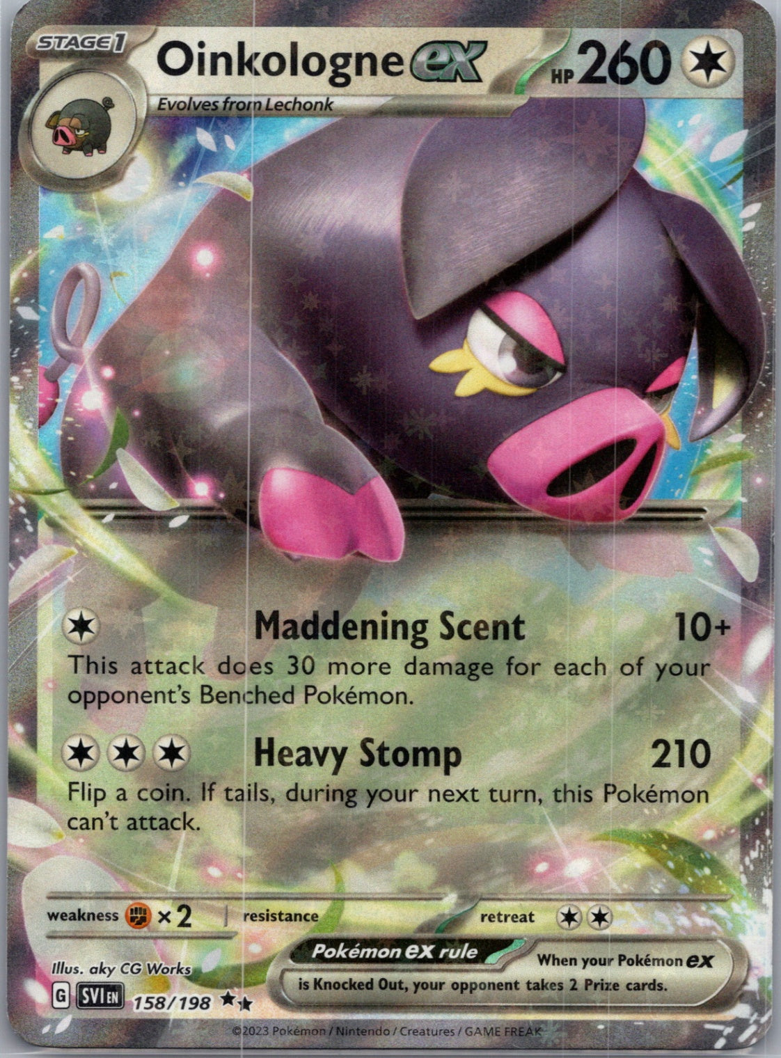 SV01: Scarlet & Violet Base Set 158/198 Oinkologne ex Double Rare NM
