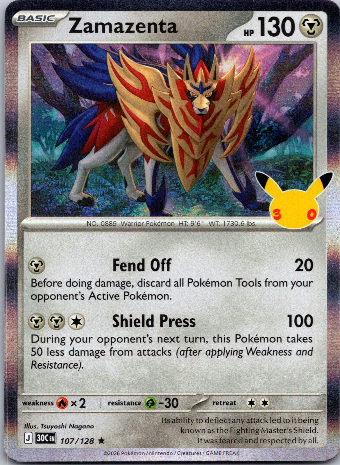 2026 ME: 30th Celebration 107/128 Zamazenta LP