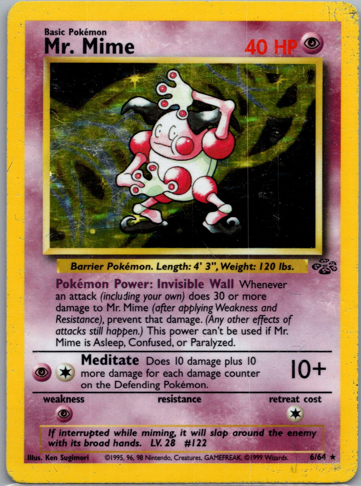 1999 Jungle 06/64 Mr. Mime (6) HP  P17