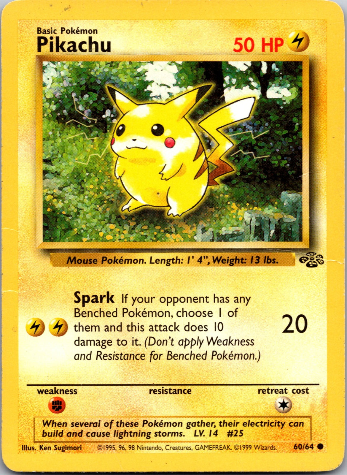 1999 Jungle 60/64 Pikachu LP