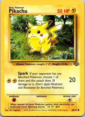 1999 Jungle 60/64 Pikachu LP