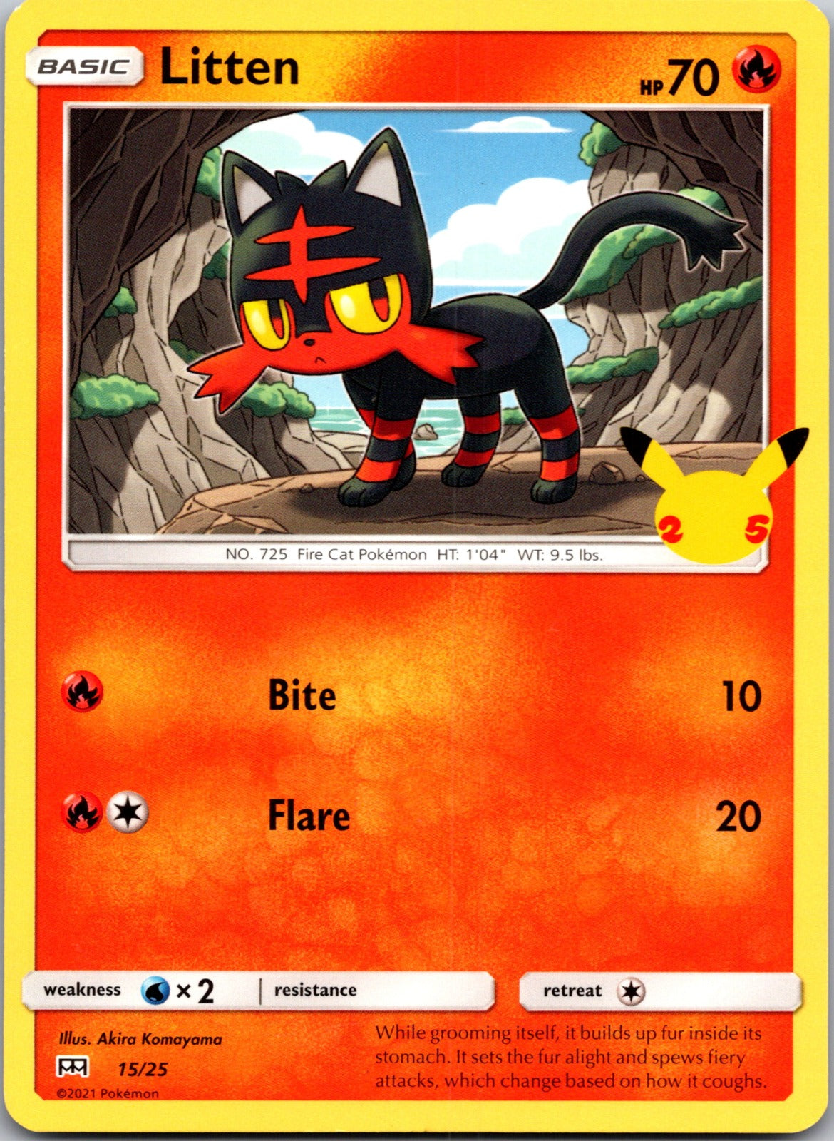 2021 McDonald's 25th Anniversary Promo 015/025 Litten - 15/25 LP