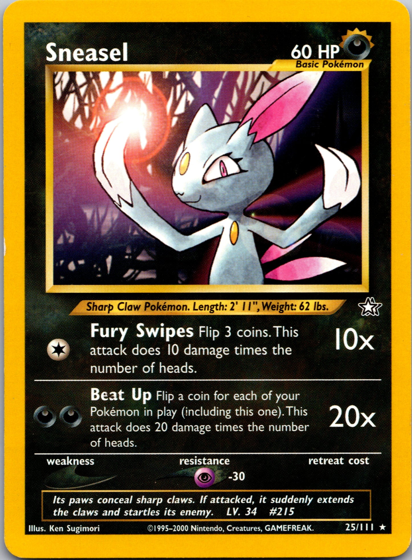 2000 Neo Genesis 25/111 Sneasel Rare B31
