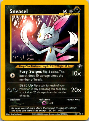 2000 Neo Genesis 25/111 Sneasel Rare B31