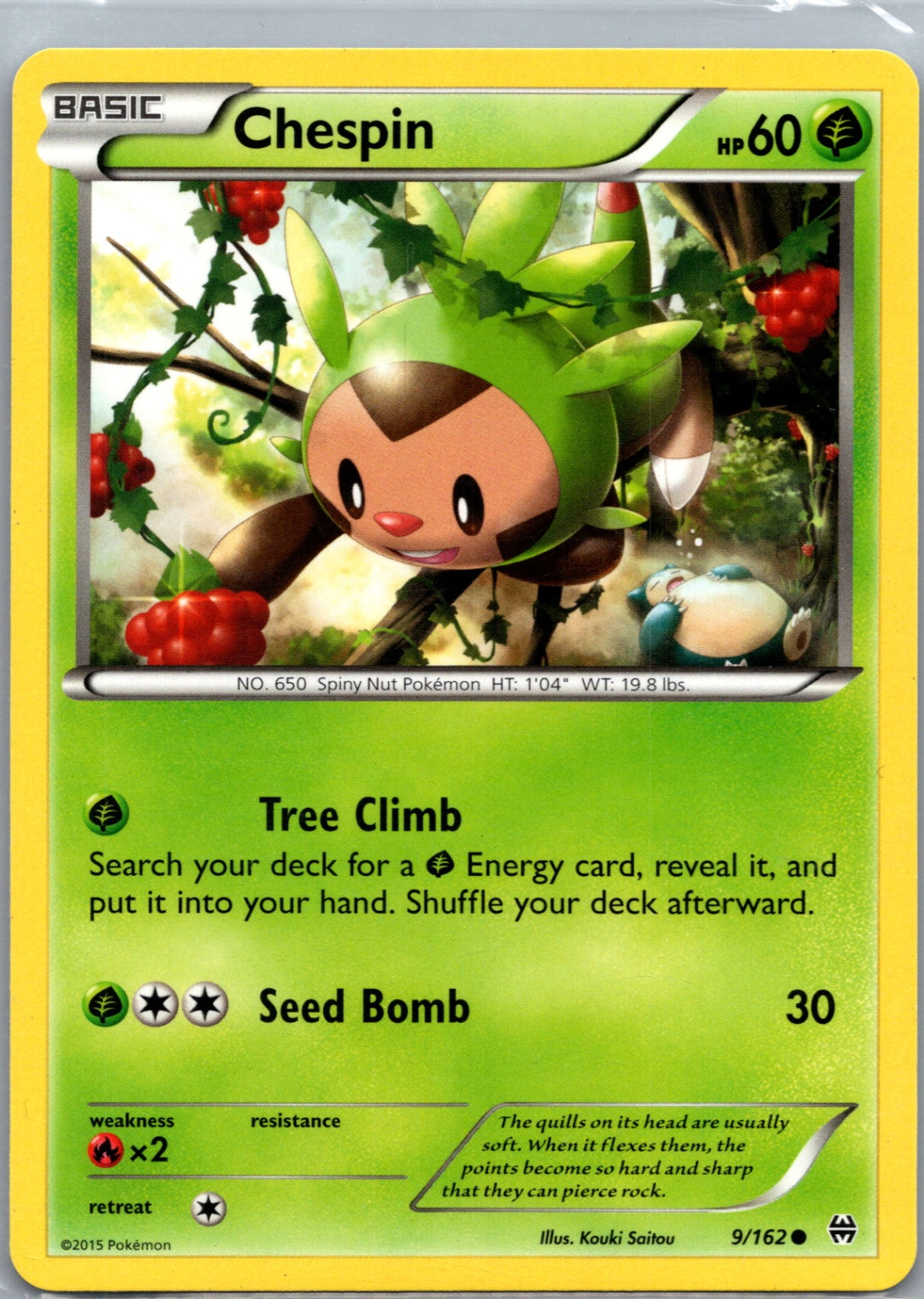 2015 XY - BREAKthrough 9/162 Chespin (9) Common M64