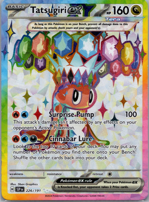 Tatsugiri ex Holofoil Ultra Rare SV08: Surging Sparks 226/191 NM
