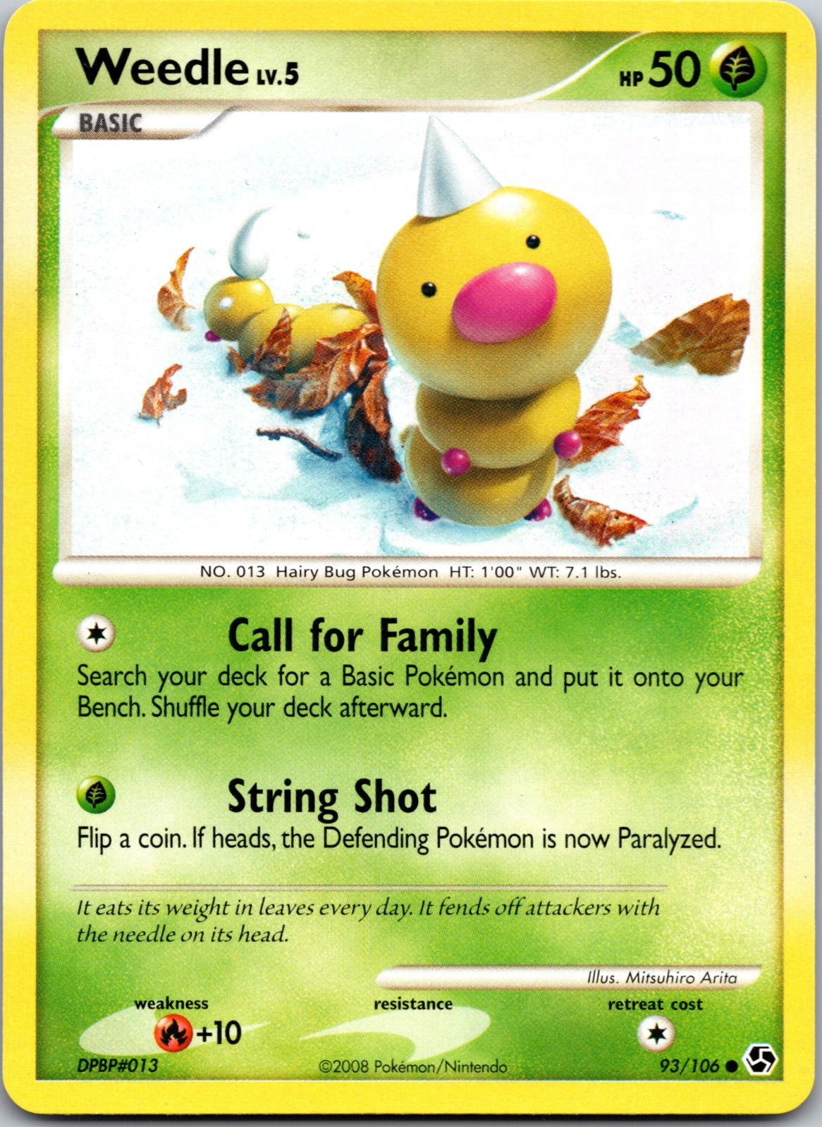 2008 Great Encounters 93/106 Weedle LP B267