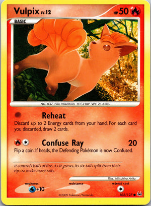 2009 Platinum 102/127 Vulpix LP