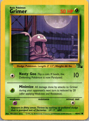 1999 Fossil #48/62 Grimer Common B175