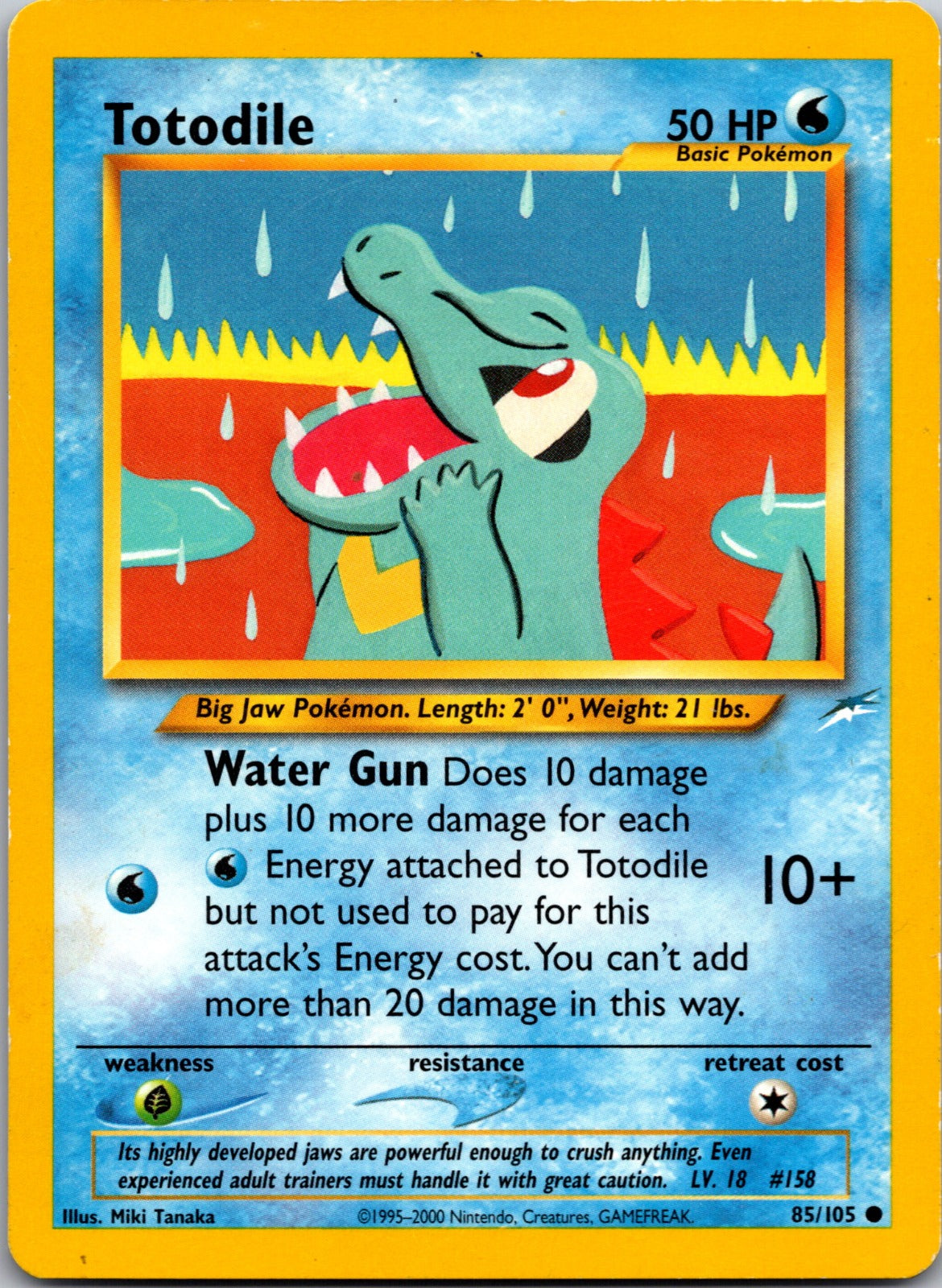 2002 Neo Destiny 085/105 Totodile LP
