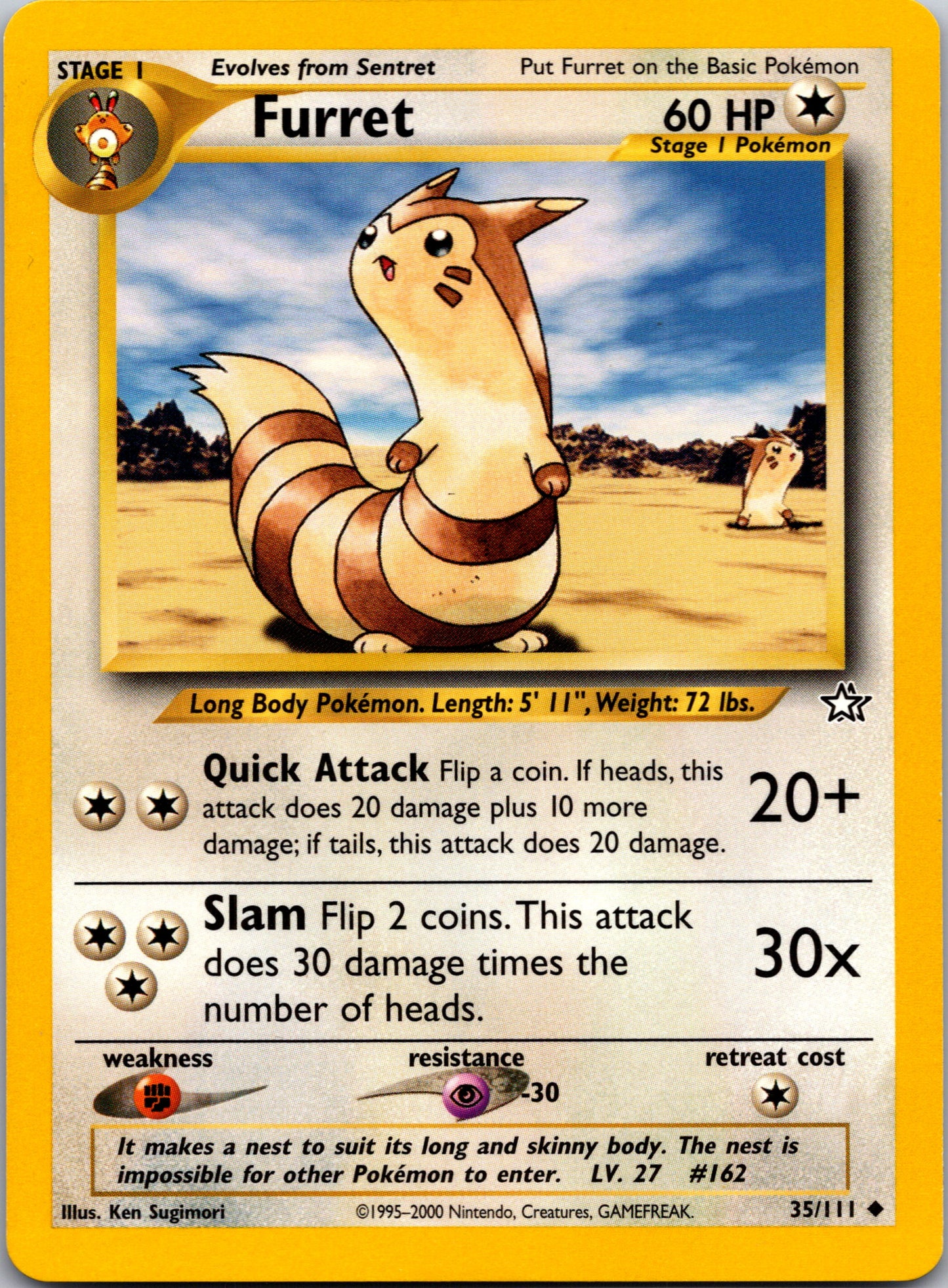 2000 Neo Genesis 035/111 Furret Uncommon A98