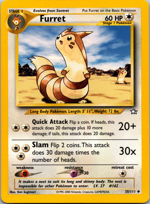 2000 Neo Genesis 035/111 Furret Uncommon A98